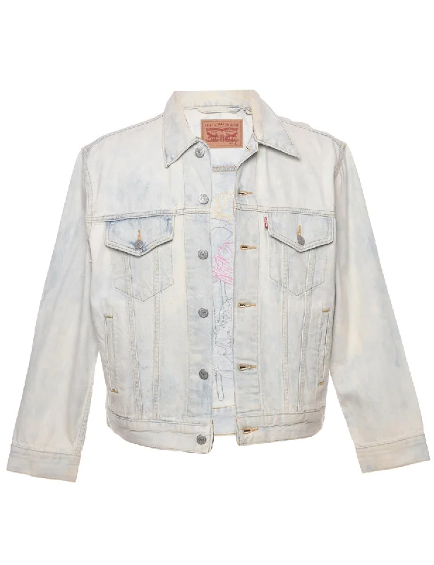 Levi's Denim Jacket - L Nylon Jacket Polyester Jacket Spandex Jacket