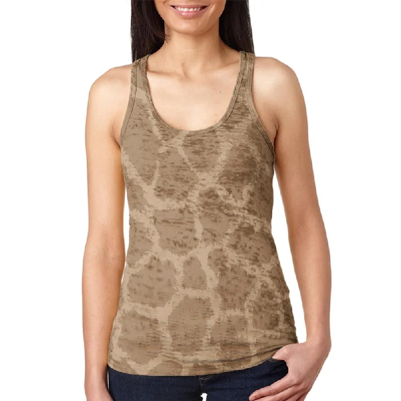 Halloween Giraffe Pattern Costume Juniors Burnout Racerback Tank Top cotton tank top