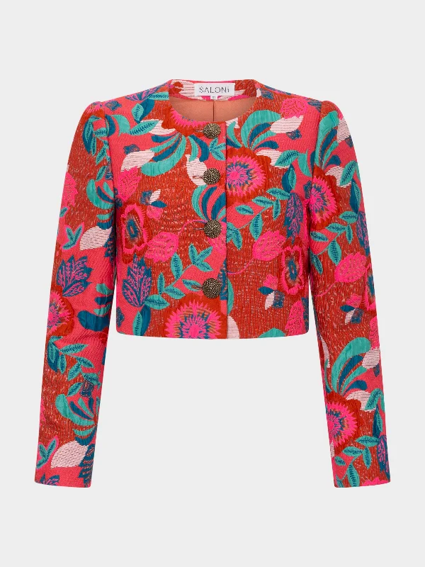 Vika Jacket in Orchard Blooms Bomber Jacket Anorak Windbreaker