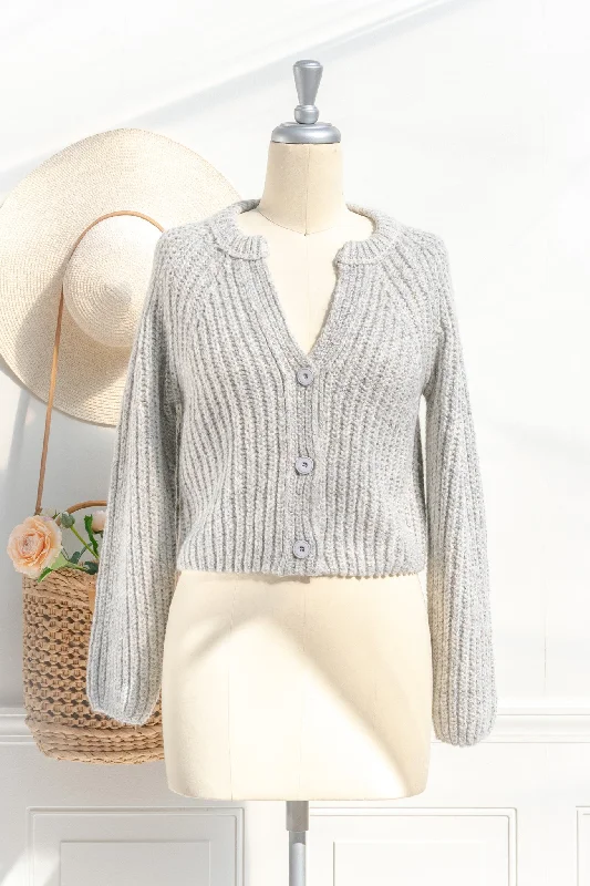 Hearthside Cropped Cardigan Terry Terry Cloth Terry Knit