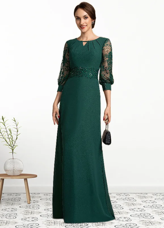 Lauretta A-Line Scoop Neck Floor-Length Chiffon Lace Mother of the Bride Dress With Beading Sequins STK126P0014773 Lauretta A-Line Scoop Neck Floor-Length Chiffon Lace Mother of the Bride Dress With Beading Sequins STK126P0014773