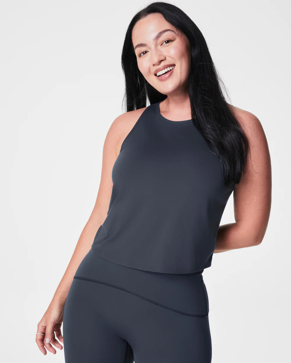 Butter Keyhole Tank Dark Storm - SPANX boho tank top