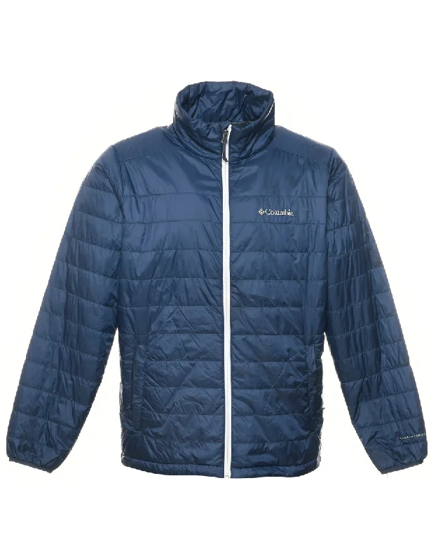 Columbia Puffer Jacket - M Zippered Front Buttoned Front Snap Front