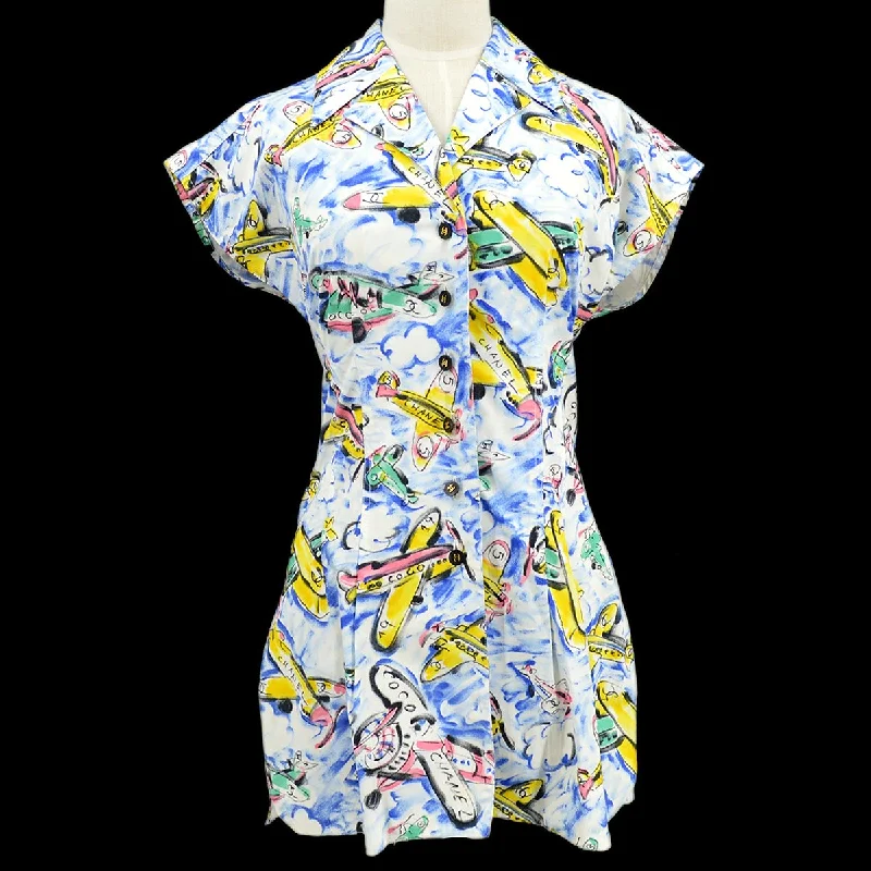Chanel Spring 1994 airplane-print dress