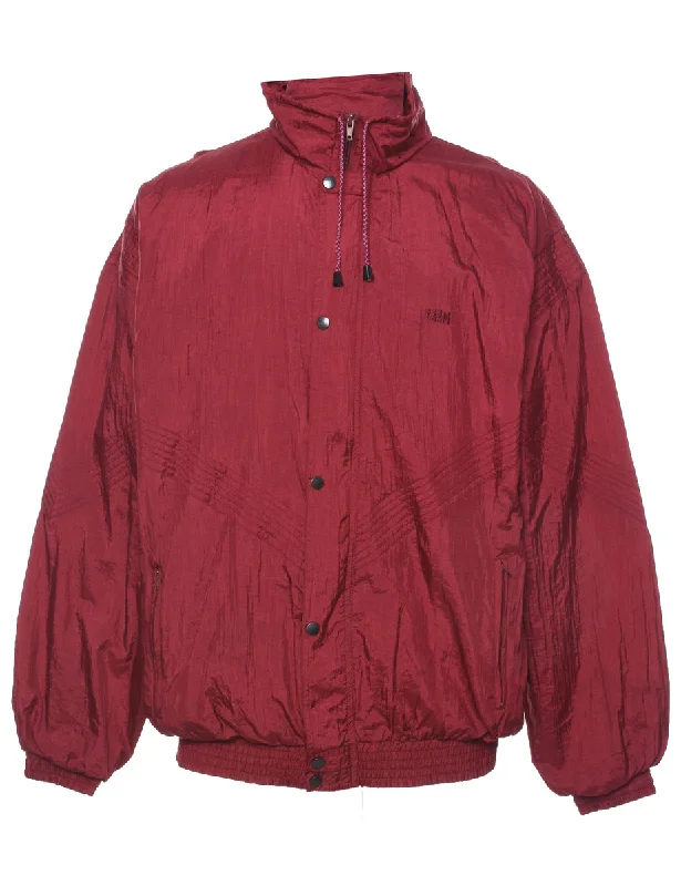 Maroon Jacket - L Elasticated Jacket Padded Jacket Insulated Jacket