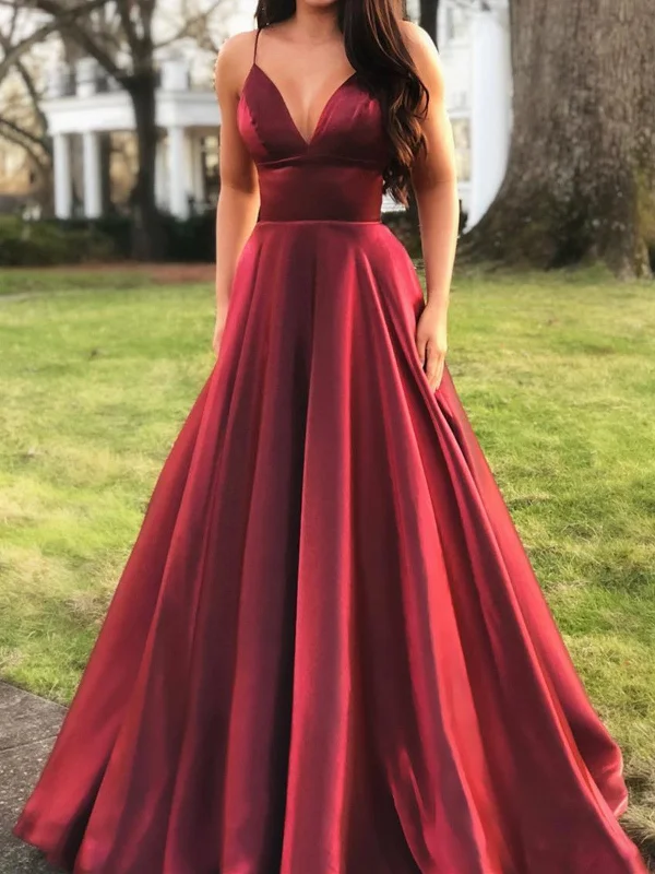 A Line V Neck Burgundy Prom Dresses, Burgundy V Neck Formal Graduation Evening Dresses A Line V Neck Burgundy Prom Dresses, Burgundy V Neck Formal Graduation Evening Dresses