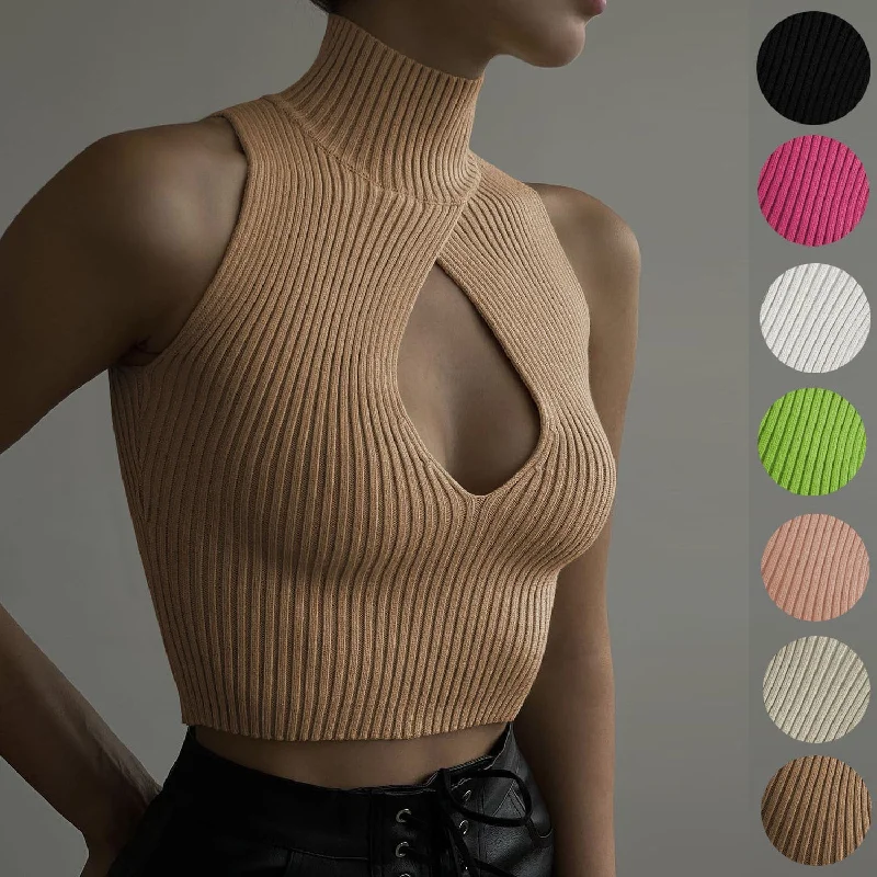 Sexy Sleeveless Women Knitted Tank Tops flirty tank top