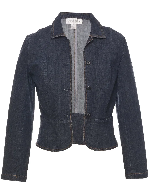 Button Front Denim Jacket - S Cotton Jacket Linen Jacket Terry Jacket