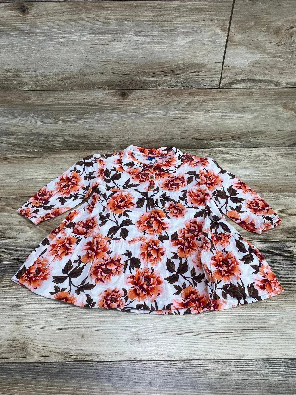 Old Navy Floral Henley Tiered Dress White sz 18-24m