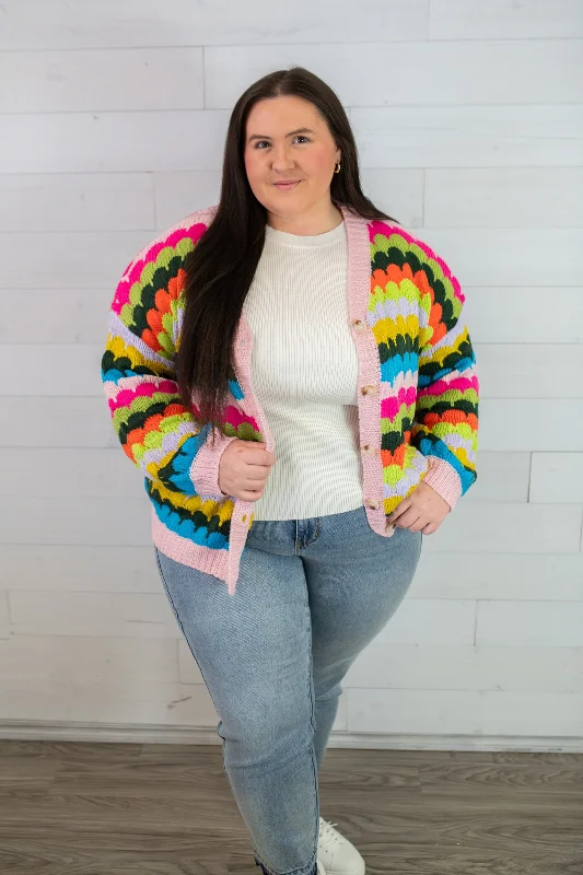 J.nna Multicolor Button Up Knit Cardigan-Spring Bloom Nylon Fabric Polyester Fabric Spandex Fabric J.nna Multicolor Button Up Knit Cardigan-Spring Bloom Nylon Fabric Polyester Fabric Spandex Fabric