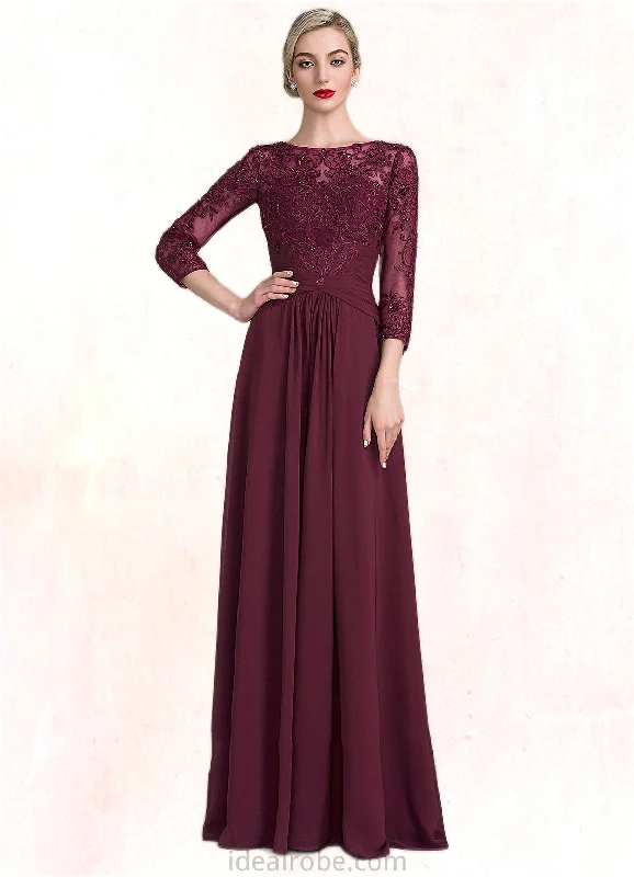 Alessandra A-Line Scoop Neck Floor-Length Chiffon Lace Mother of the Bride Dress With Ruffle Beading Sequins STK126P0014792 Alessandra A-Line Scoop Neck Floor-Length Chiffon Lace Mother of the Bride Dress With Ruffle Beading Sequins STK126P0014792