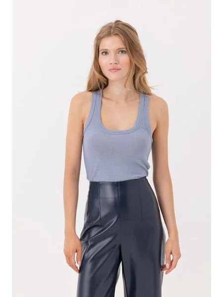 Wood Tank Coastal Blue Shimmer - Sundays mint tank top