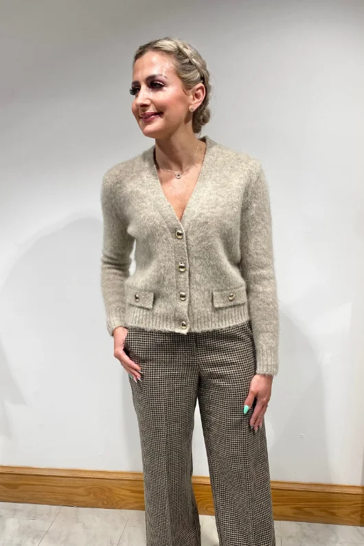 Mohair Mix Cardigan-Biacco Stylish Fashionable Trendy