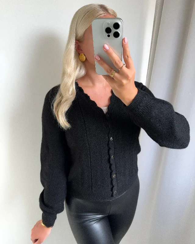 Vero Moda cardigan eleanor ls v-neck black Terry Terry Cloth Terry Knit