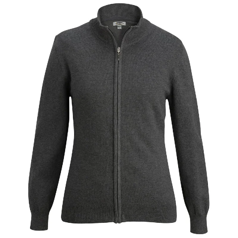 Edwards Women's Smoke Heather Full-Zip Cotton Cardigan Satin Fabric Silk Fabric Chiffon Fabric Edwards Women's Smoke Heather Full-Zip Cotton Cardigan Satin Fabric Silk Fabric Chiffon Fabric