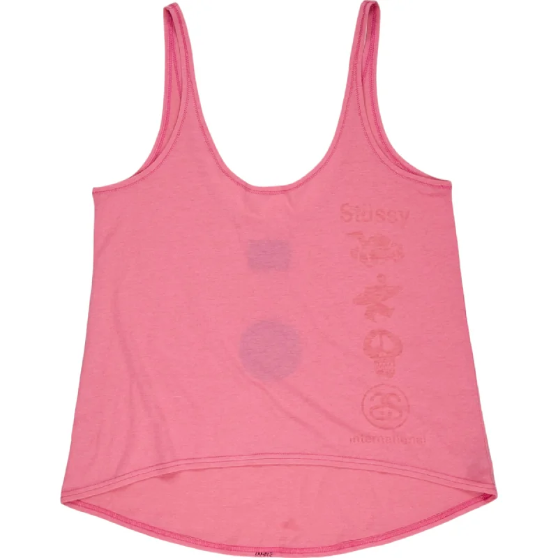Stussy Pink Tank Top strapless tank top