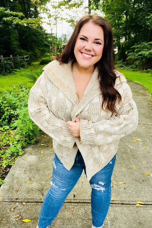 Autumn Vibes Taupe Textured Cable Knit Collared Cardigan Chenille Fabric Brocade Fabric Lace Fabric Autumn Vibes Taupe Textured Cable Knit Collared Cardigan Chenille Fabric Brocade Fabric Lace Fabric