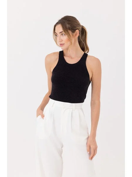 Lille Tank Black - Sundays turquoise tank top