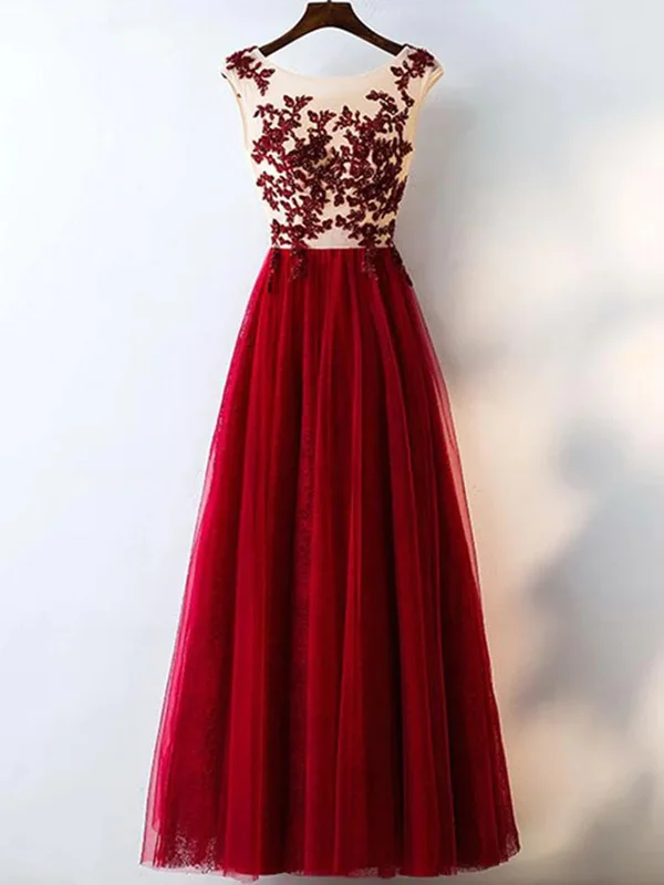Custom Made Round Neck Burgundy Lace Prom Dress, Burgundy Lace Formal Dress, Evening Dress Custom Made Round Neck Burgundy Lace Prom Dress, Burgundy Lace Formal Dress, Evening Dress