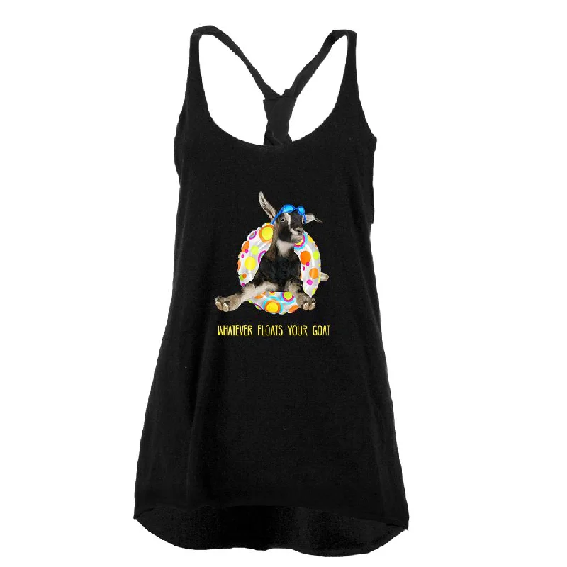 Whatever Floats your Goat Boat Juniors Twist Tank Top open back tank