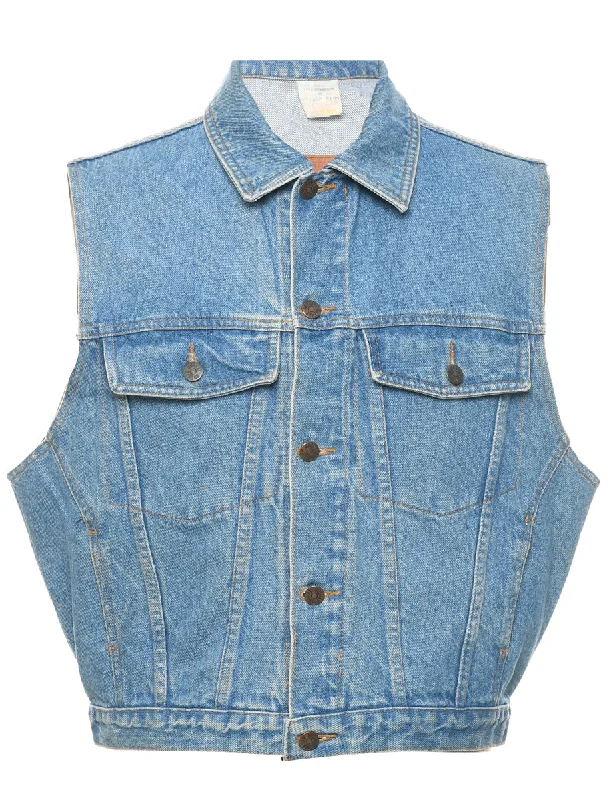 Light Wash Denim Jacket - XL Chenille Fabric Brocade Fabric Lace Fabric