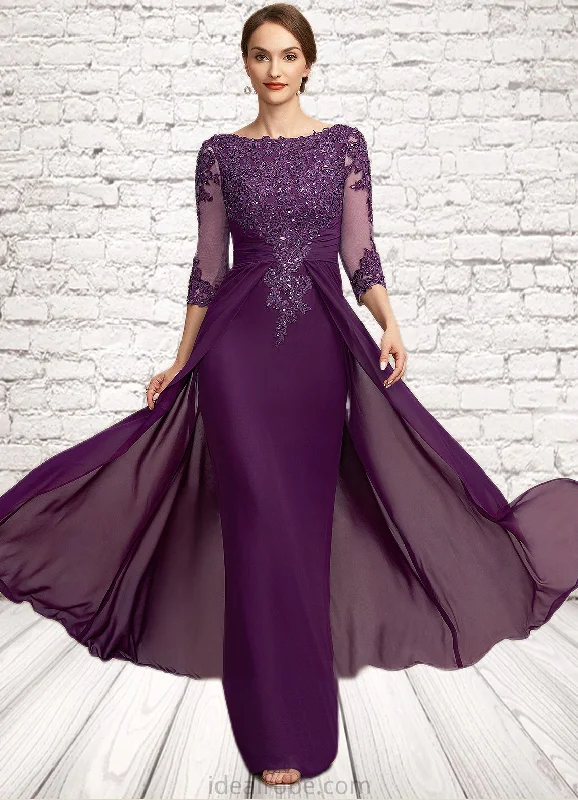 Arielle A-Line Scoop Neck Floor-Length Chiffon Lace Mother of the Bride Dress With Beading Sequins STK126P0014738 Arielle A-Line Scoop Neck Floor-Length Chiffon Lace Mother of the Bride Dress With Beading Sequins STK126P0014738