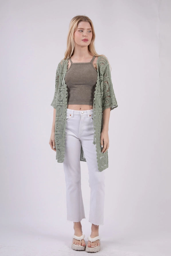 Crochet Cardigan Wool Fabric Cashmere Fabric Tweed Fabric