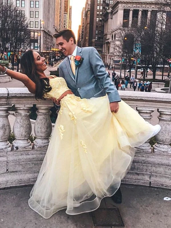 Round Neck 2 Pieces Yellow Lace Prom Dresses, 2 Pieces Yellow Lace Formal Graduation Evening Dress Round Neck 2 Pieces Yellow Lace Prom Dresses, 2 Pieces Yellow Lace Formal Graduation Evening Dress