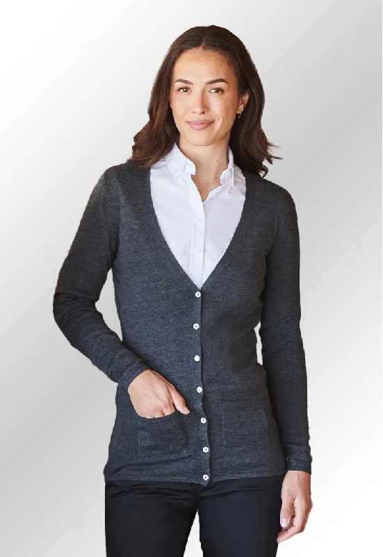 Women's V Button Cardigan HB723 Denim Fabric Leather Fabric Suede Fabric