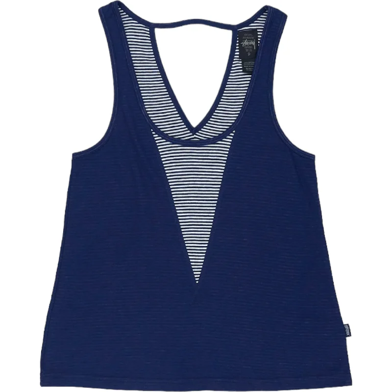 Stussy Navy Tank Top essential tank top