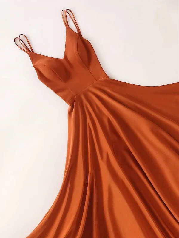 A Line V Neck Floor Length Satin Prom Dresses, V Neck Satin Long Formal Graduation Evening Dresses A Line V Neck Floor Length Satin Prom Dresses, V Neck Satin Long Formal Graduation Evening Dresses