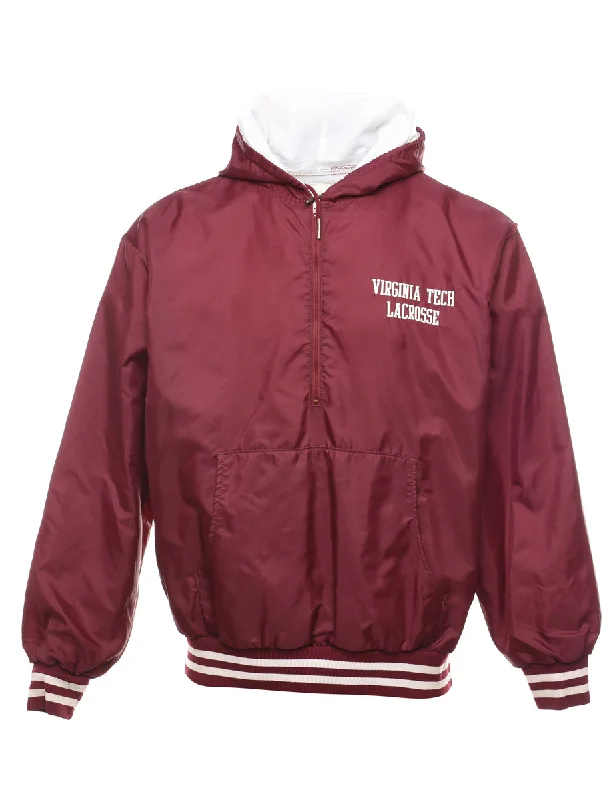 Maroon & White Lacrosse Jacket - L Notch Collar Jacket Peter Pan Collar Jacket Cowl Neck Jacket Maroon & White Lacrosse Jacket - L Notch Collar Jacket Peter Pan Collar Jacket Cowl Neck Jacket