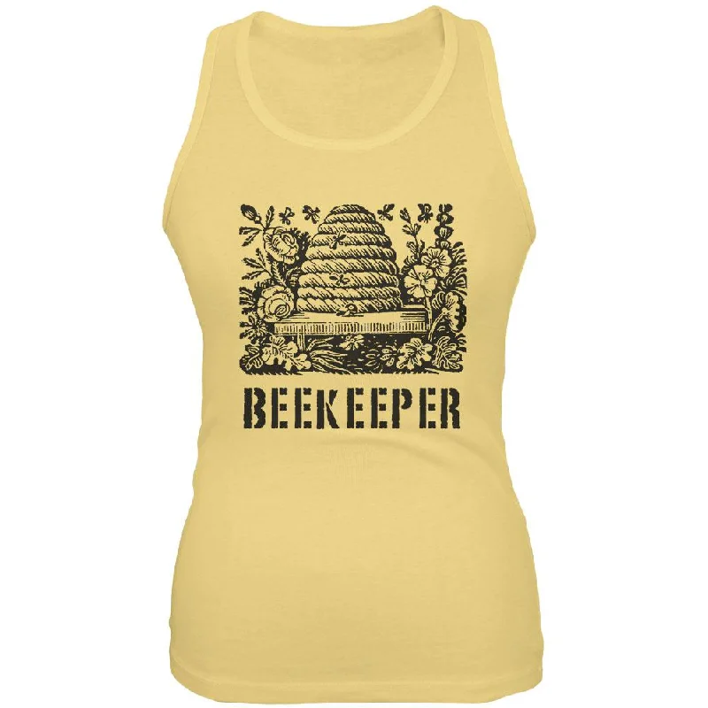 Vintage Bee Beekeeper Hive Juniors Soft Tank Top gym tank top