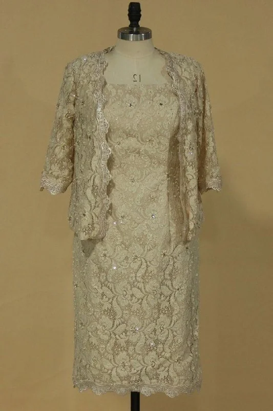 2024 Lace Straps Mother Of The Bride Dresses With Jacket PL92G9L1 Ribbed Jacket Pleated Jacket Ruffled Jacket 2024 Lace Straps Mother Of The Bride Dresses With Jacket PL92G9L1 Ribbed Jacket Pleated Jacket Ruffled Jacket