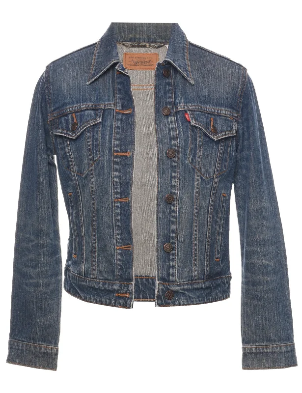 Levi's Denim Jacket - S Snapped Jacket Toggled Jacket Drawstring Jacket