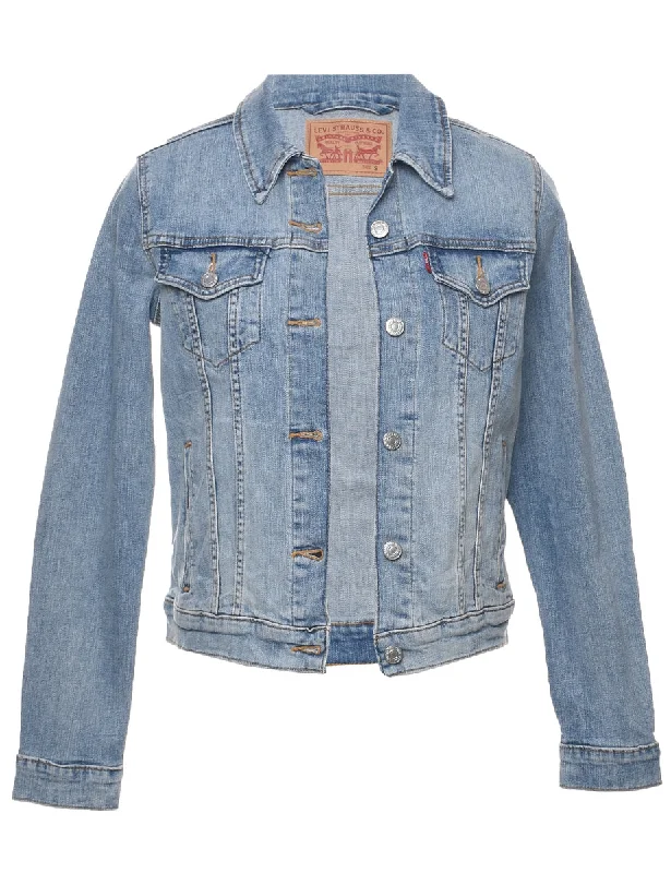 Levi's Denim Jacket - S Ribbed Jacket Pleated Jacket Ruffled Jacket