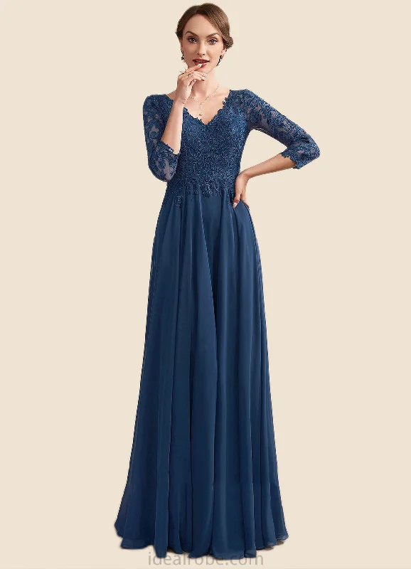 Alivia A-Line V-neck Floor-Length Chiffon Lace Mother of the Bride Dress STK126P0014753 Alivia A-Line V-neck Floor-Length Chiffon Lace Mother of the Bride Dress STK126P0014753