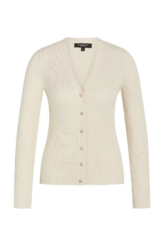 Bruuns Bazaar Damer - GallberryBBCarica strik cardigan - White Cream Oversized Loose Flowy