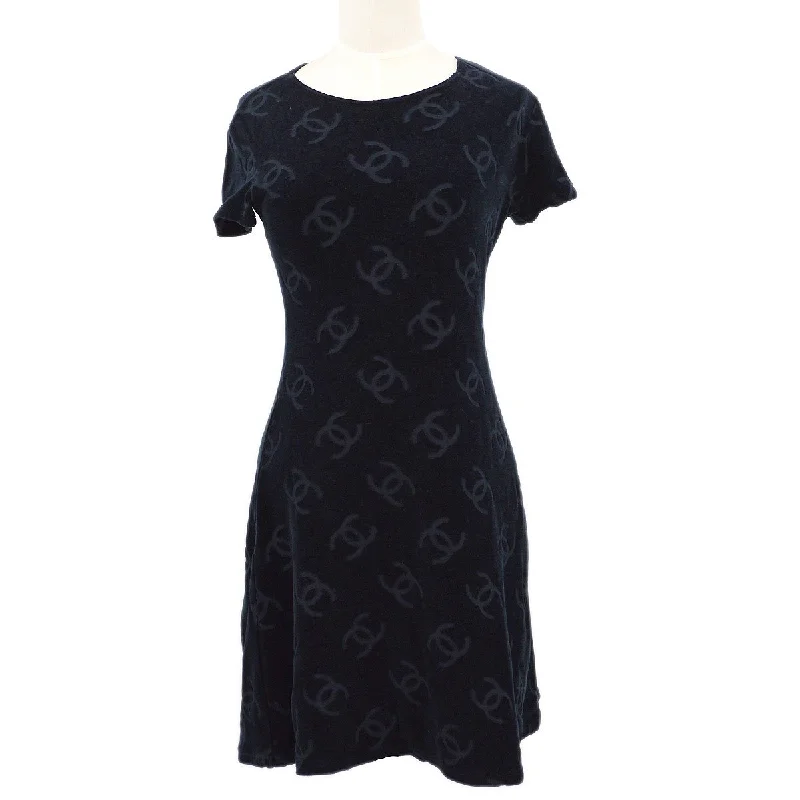 CHANEL 1996 Spring logo print short-sleeved dress #40