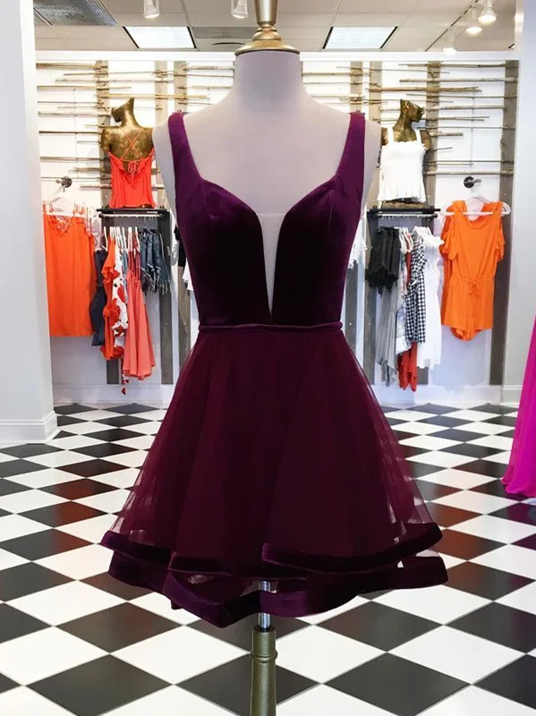 Deep V Neck Short Purple Prom Dresses, Short Purple V Neck Graduation Formal Dresses Deep V Neck Short Purple Prom Dresses, Short Purple V Neck Graduation Formal Dresses