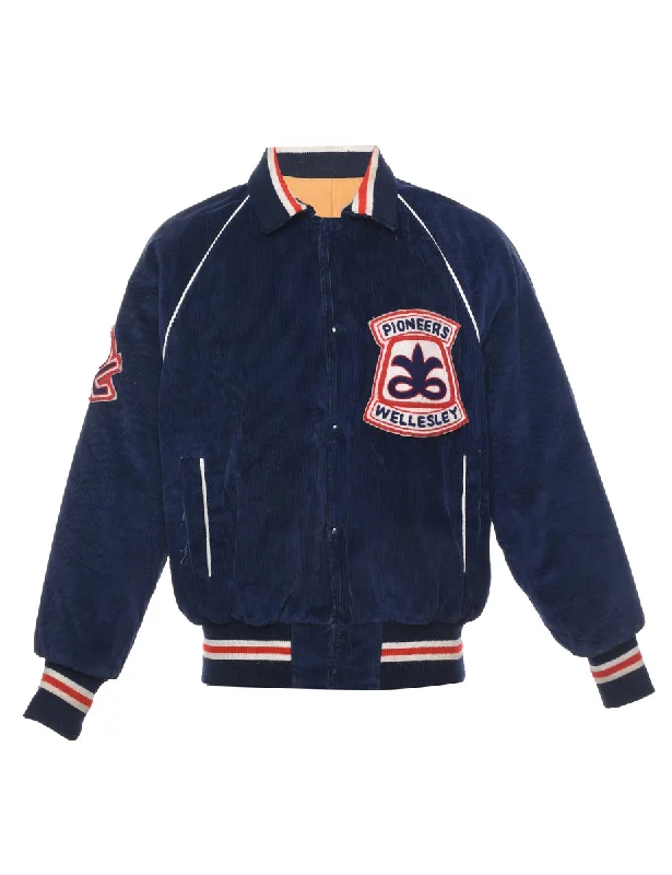 Corduroy Pioneers Wellesley Team Jacket - L Denim Fabric Leather Fabric Suede Fabric Corduroy Pioneers Wellesley Team Jacket - L Denim Fabric Leather Fabric Suede Fabric