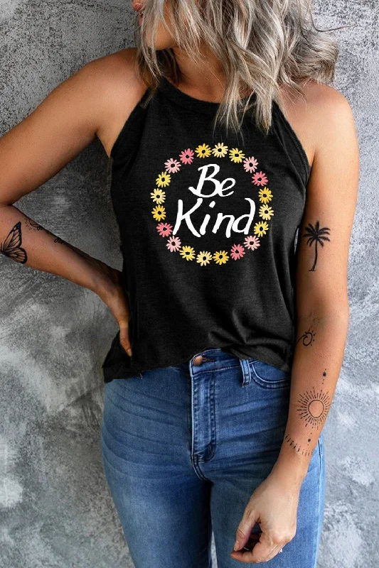 BE KIND Graphic Tank grey tank top