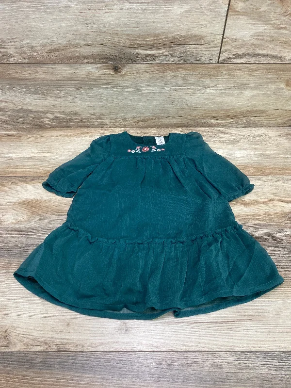 NWoT Just One You 2pc Floral Embroidered Dress & Bloomers Green sz 18m