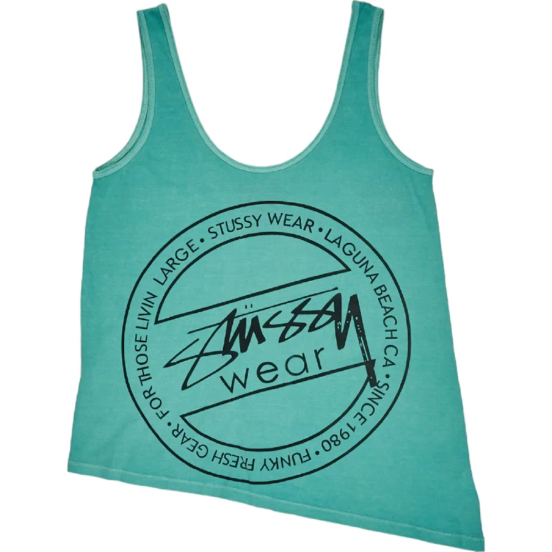Stussy Aqua Tank Top lace back tank