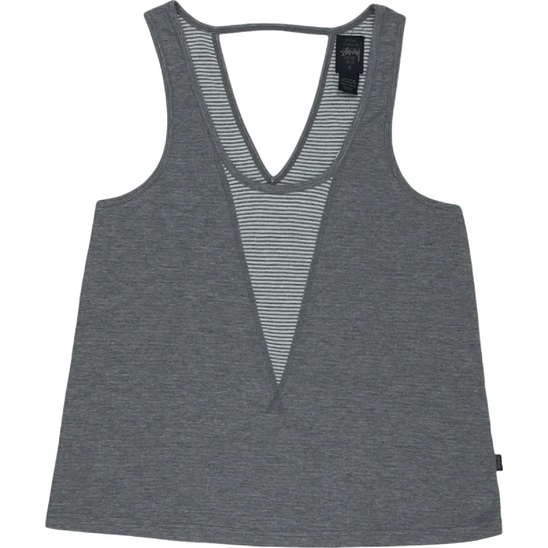 Stussy Grey Tank Top relaxed fit tank