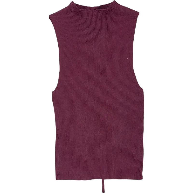 Motel Burgundy Knit Tank black tank top