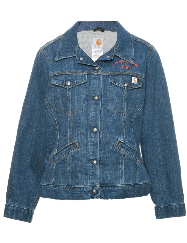 Carhartt Denim Jacket - L Print Jacket Jacquard Jacket Embroidered Jacket