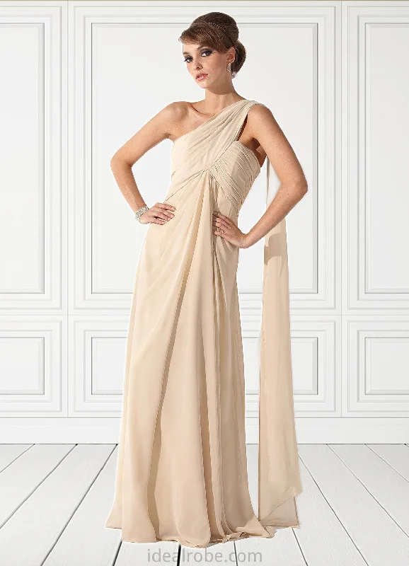 Jadyn Empire One-Shoulder Floor-Length Chiffon Mother of the Bride Dress With Ruffle STK126P0014777 Jadyn Empire One-Shoulder Floor-Length Chiffon Mother of the Bride Dress With Ruffle STK126P0014777