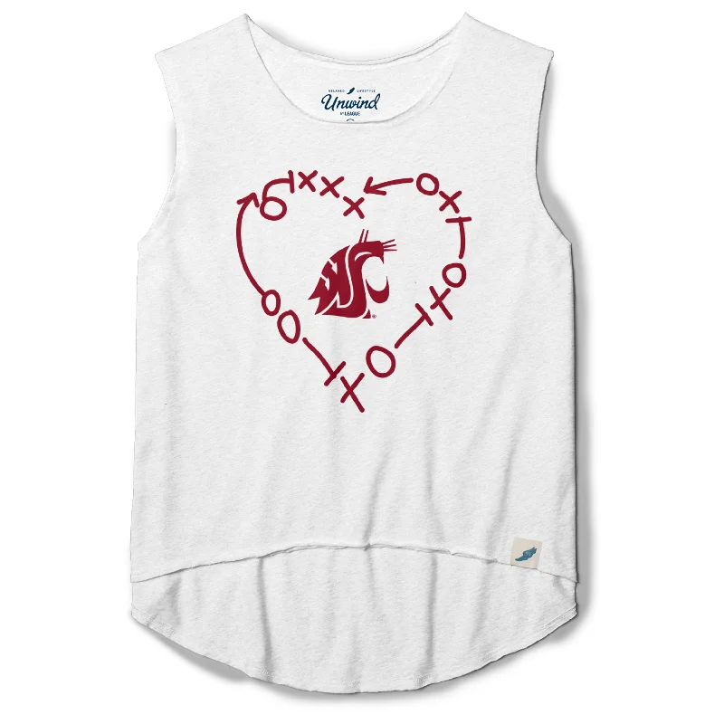 League Ladies White XO Heart Tank boho tank top