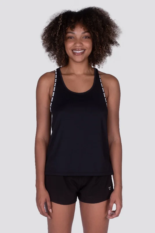 Streamline Tank - Black playful tank top